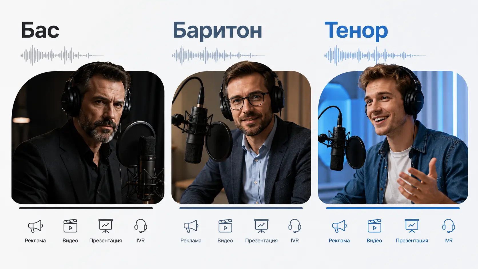 Тембры мужских голосов
