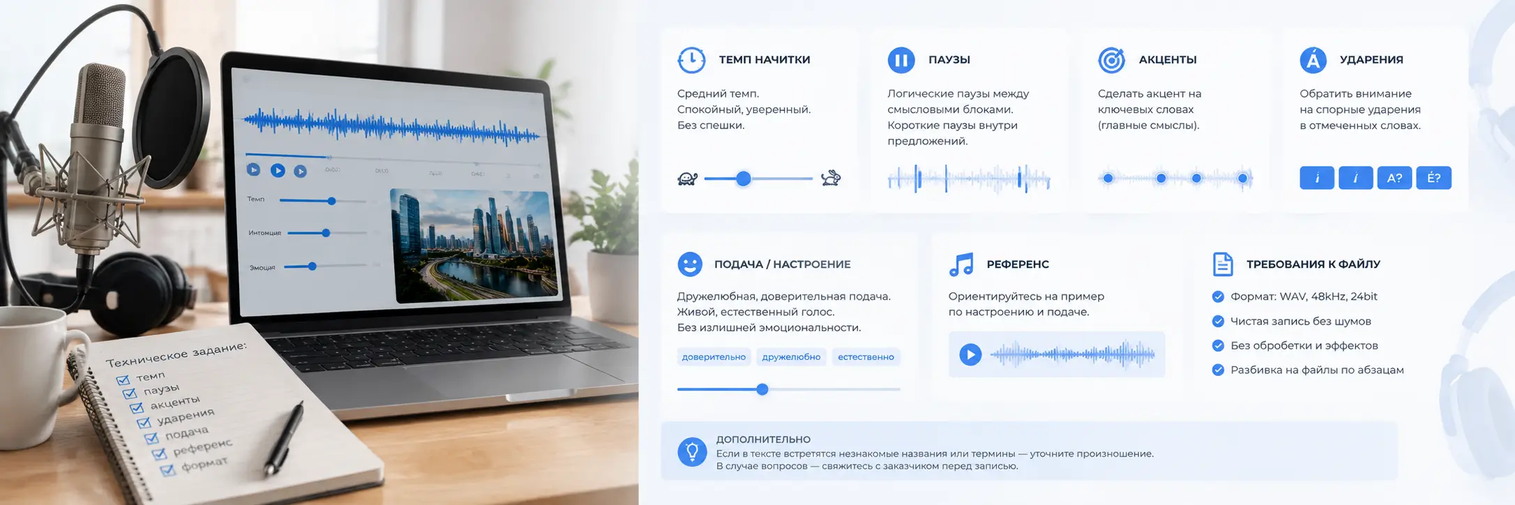Оформление заказа на начитку правильно